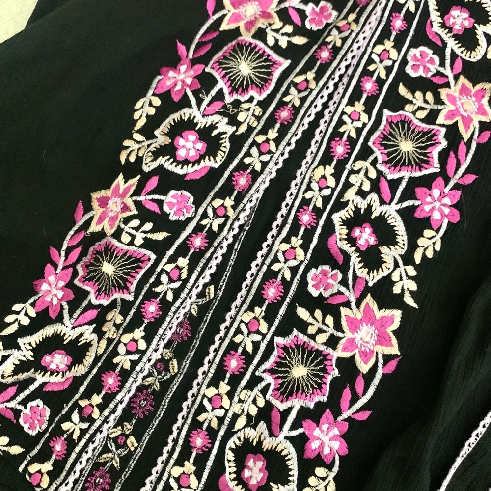 Misa Los Angeles Black Embroidered Dress - Picture 7 of 14